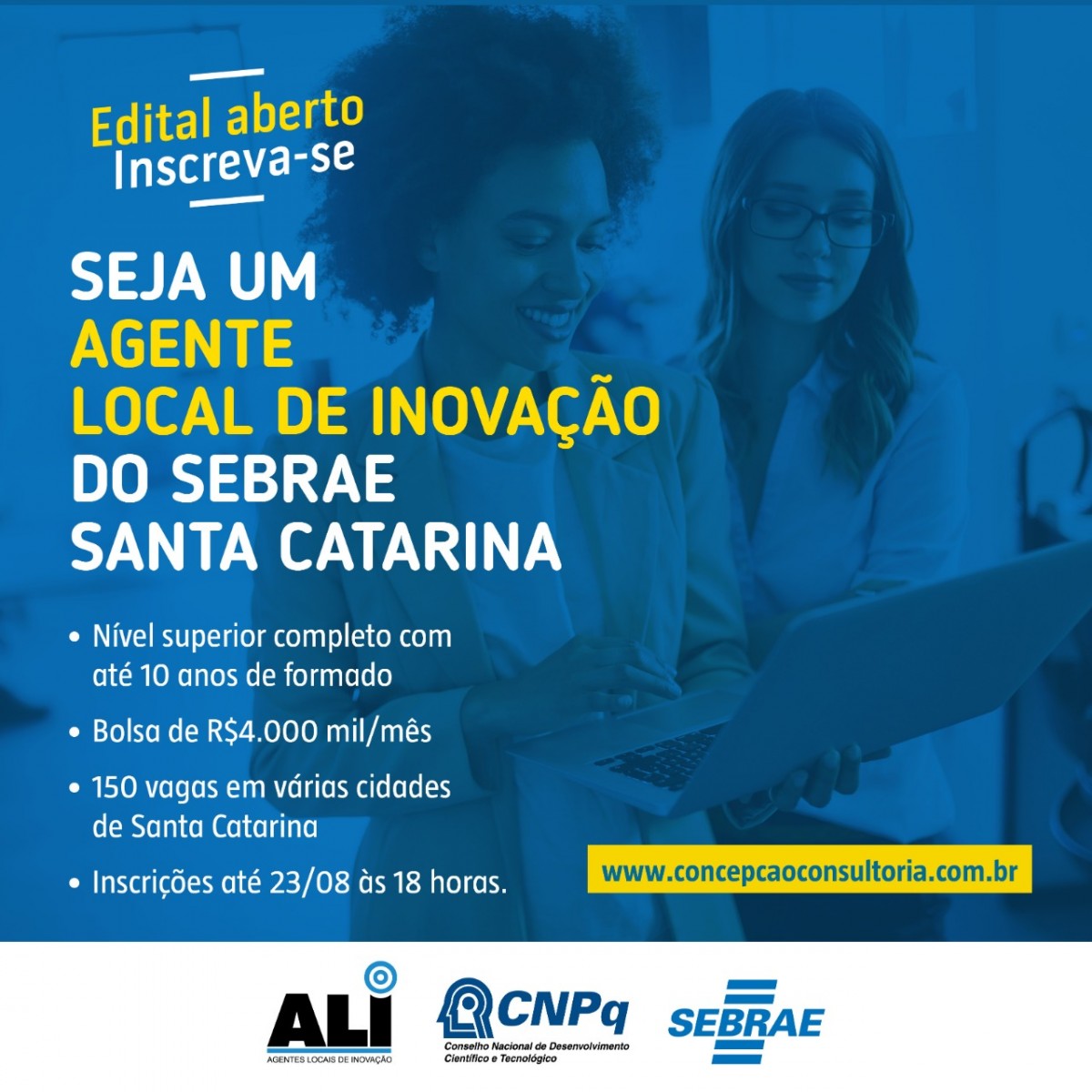 Sebrae/SC selecionará profissionais para projeto de inovação na região da Foz do Itajaí
