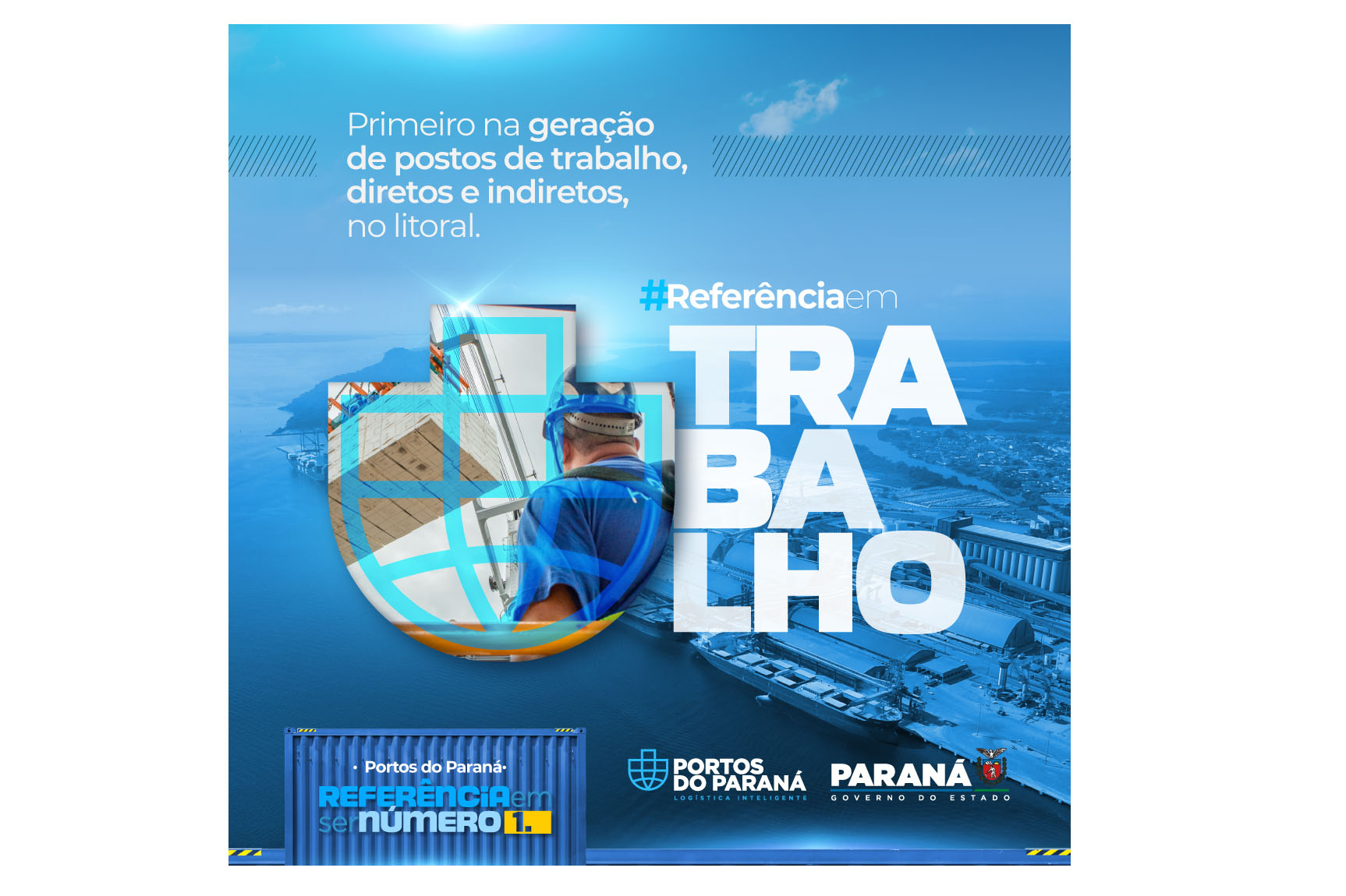 Portos do Paraná: liderança nacional em nova campanha institucional