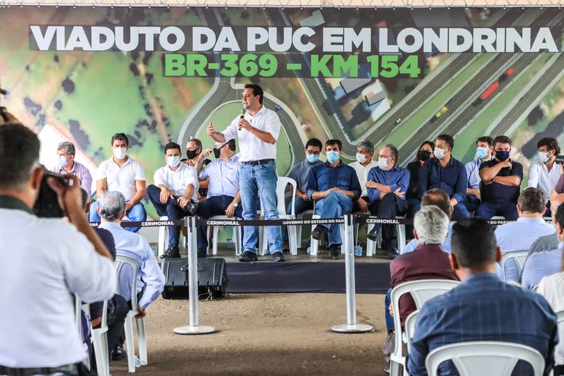 Governador anuncia construção do viaduto da PUC Londrina, na BR-369