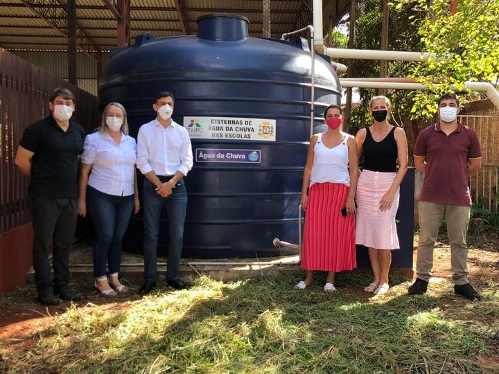 Escolas de Corbélia tem cisternas para aproveitar água das chuvas