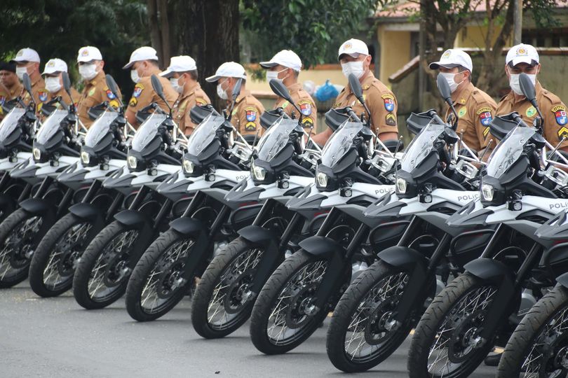 Batalhão de Trânsito completa 70 anos e recebe 45 novas motocicletas do Estado