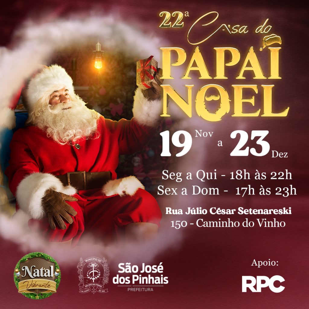 Casa do Papai Noel, a grande atração do Natal de São José dos Pinhais
