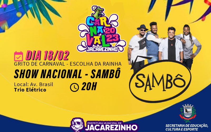 Com show do Sambô, Jacarezinho divulga programação do Carnaval 2023
