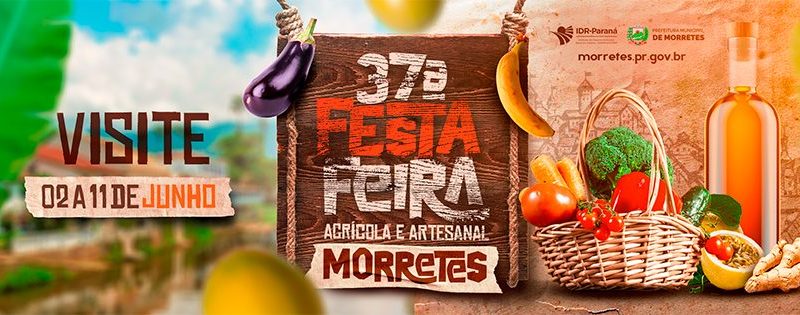Vai ser de 2 a 11 de junho a 37ª. Festa Feira Agrícola e Artesanal de Morretes 