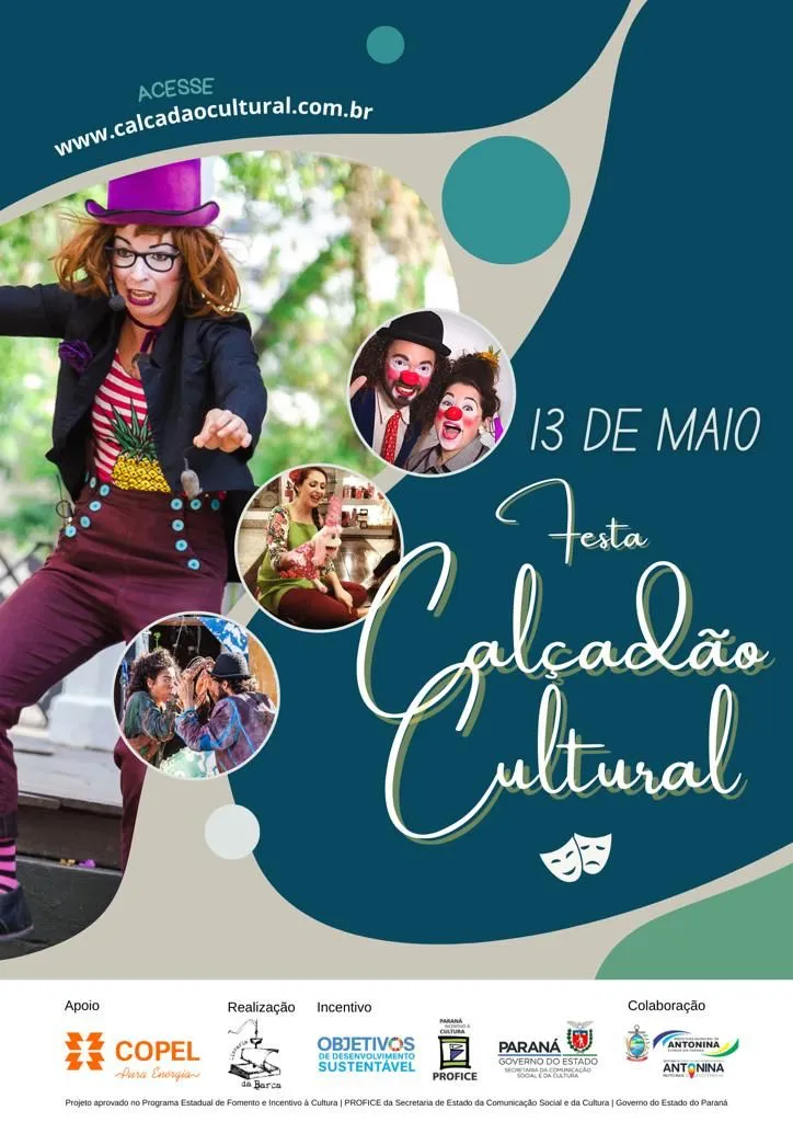 “Festa Calçadão Cultural” neste dia 13 em Antonina 