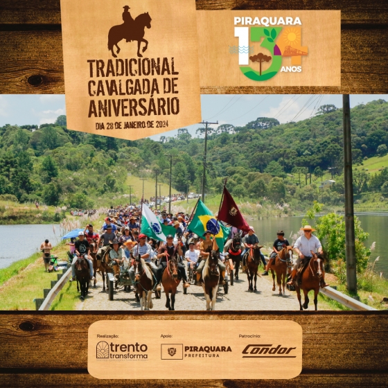 Piraquara comemora 134 anos com a tradicional cavalgada